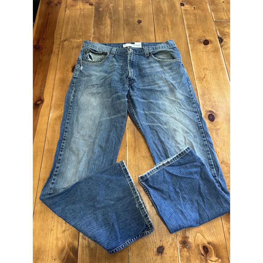 SilverTab True Boot Cut Jeans W34 L32 Blue Distressed Faded Denim